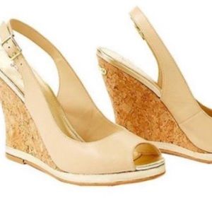 NWT Lilly Pulitzer Kristen Wedge in Natural
